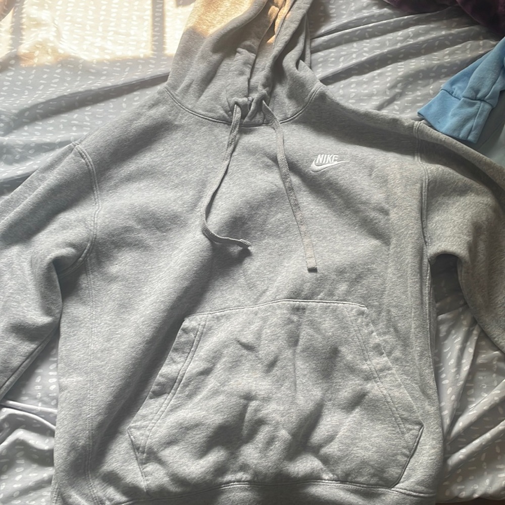 Grey Nike Fleece Hoodie